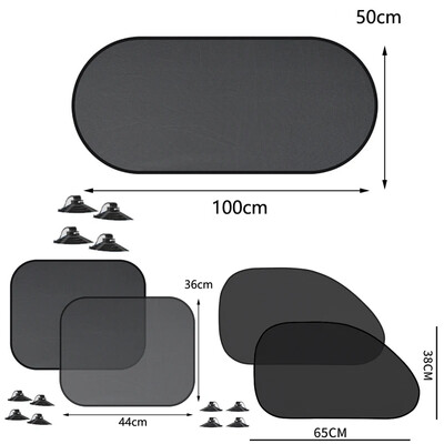 1-5Gb Universālie automašīnu saulessargi, salokāmi auto sānu logi, aizmugurējais vējstikls, sietveida saulessargs, automašīnas vējstikla piederumi, ārpuse