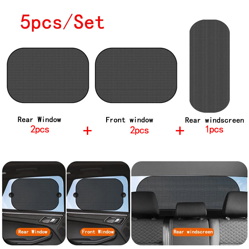 5 komada navlaka za suncobran za automobil Poklopac Univerzalni bočni prozor Sklopivi vizir Reflektor vjetrobransko staklo Automatski prozor Zaštitnik za suncobran