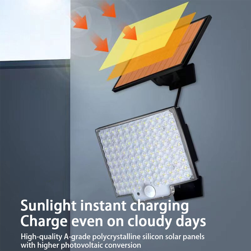 3 načina rada Splitska solarna svjetla Vanjska vodootporna sa senzorom pokreta Reflektor Daljinski upravljač za terasu Garaža Dvorišne zidne svjetiljke