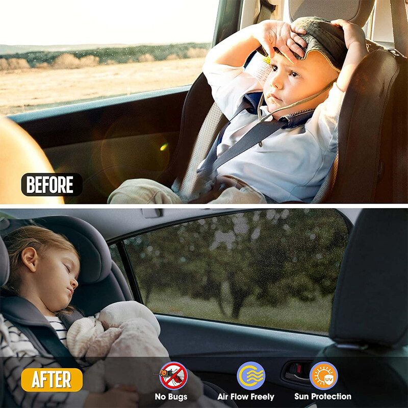 2gab/4gab Universālie automobiļu stila aksesuāri Saules sānu loga abažūrs Aizkars Aizmugurējā loga Pārsegs UV Aizsardzība Saulessargs Visor Shield