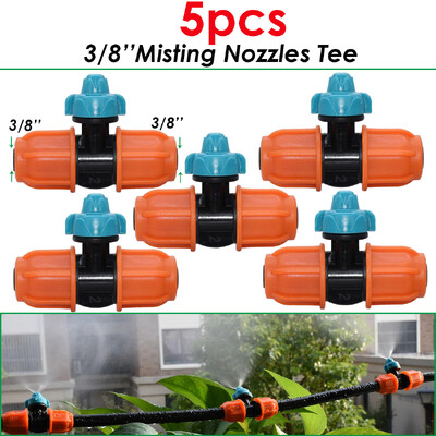 KESLA dārza pilienveida apūdeņošanas savienotājs 8/11 mm līdz 4/7 mm šļūtene 3/8 collu līdz 1/4 collu laistīšanas caurules bloķēšanas t-veida elkoņa gala spraudņi cauruļu adapteris