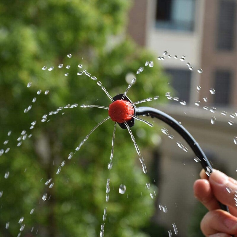 50/100 KOM. Podesiva kapaljka za 4/7 mm crijevo za navodnjavanje vrta, raspršivač za navodnjavanje, emiter 0-80 L/H za staklenik u dvorištu