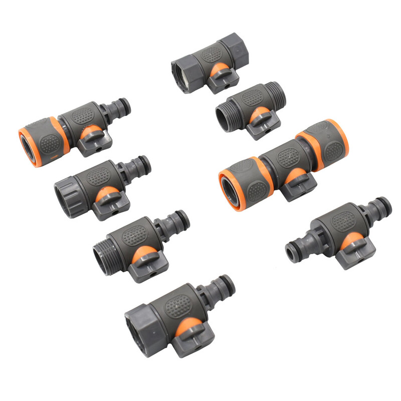 Vrtno crijevo Brza spojnica 1/2 3/4 1 inča Cijevna spojnica Zaustavljanje priključka za vodu Popravak spoja Sustav za navodnjavanje kapanjem 32/20/16 mm crijevo