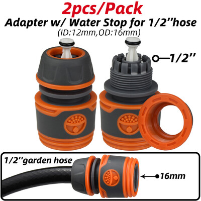 KESLA 2 kom 1/2" 3/4" Adapter za vrtno crijevo 16 mm Brzi priključak Zaustavni utikač Spojnica Spojnica Vodena cijev za navodnjavanje Produžetak za popravak