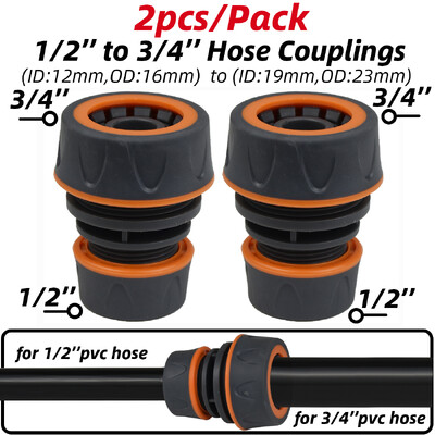 KESLA 2 kom 1/2" 3/4" Adapter za vrtno crijevo 16 mm Brzi priključak Zaustavni utikač Spojnica Spojnica Vodena cijev za navodnjavanje Produžetak za popravak