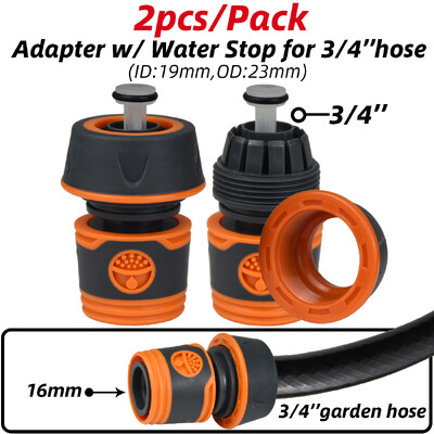 KESLA 2 kom 1/2" 3/4" Adapter za vrtno crijevo 16 mm Brzi priključak Zaustavni utikač Spojnica Spojnica Vodena cijev za navodnjavanje Produžetak za popravak