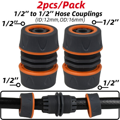 KESLA 2 kom 1/2" 3/4" Adapter za vrtno crijevo 16 mm Brzi priključak Zaustavni utikač Spojnica Spojnica Vodena cijev za navodnjavanje Produžetak za popravak
