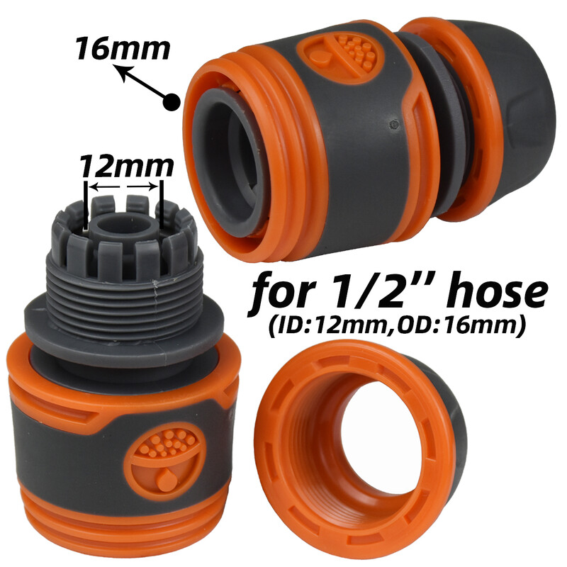KESLA 2 kom 1/2" 3/4" Adapter za vrtno crijevo 16 mm Brzi priključak Zaustavni utikač Spojnica Spojnica Vodena cijev za navodnjavanje Produžetak za popravak