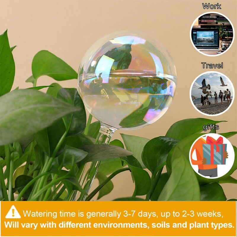 2 gab. Automātiskās augu laistīšanas spuldzes, pašlaistošas stikla bumbiņas iekštelpu/āra ziediem, pilienveida apūdeņošanas ierīce