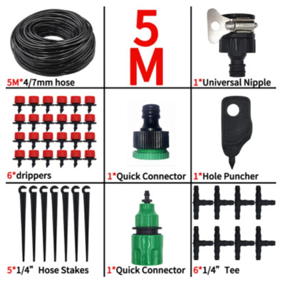 15M-25MDIY tilgakastmissüsteem Automaatne kastmisvoolik, mikrotilguti aia kastmiskomplektid reguleeritavate tilgutitega