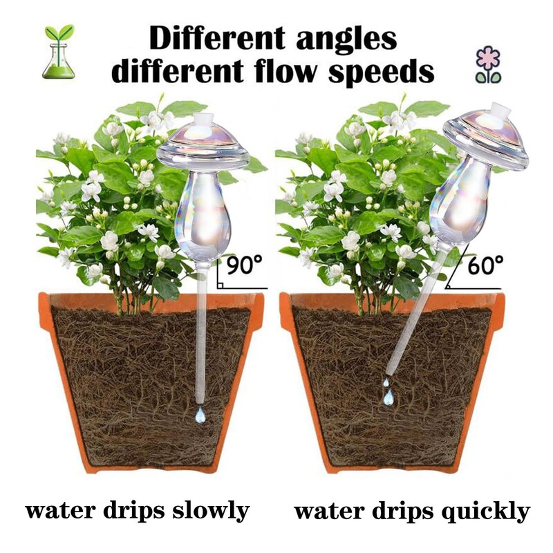 Ekstra velika žarulja za samonavodnjavanje biljaka, staklena žarulja svijetlih duginih boja za unutarnje i vanjske prostore, kapaljka za biljke koja se sama zalijeva