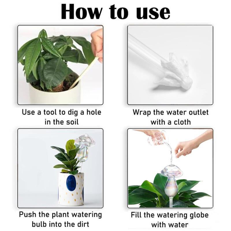 Ekstra velika žarulja za samonavodnjavanje biljaka, staklena žarulja svijetlih duginih boja za unutarnje i vanjske prostore, kapaljka za biljke koja se sama zalijeva