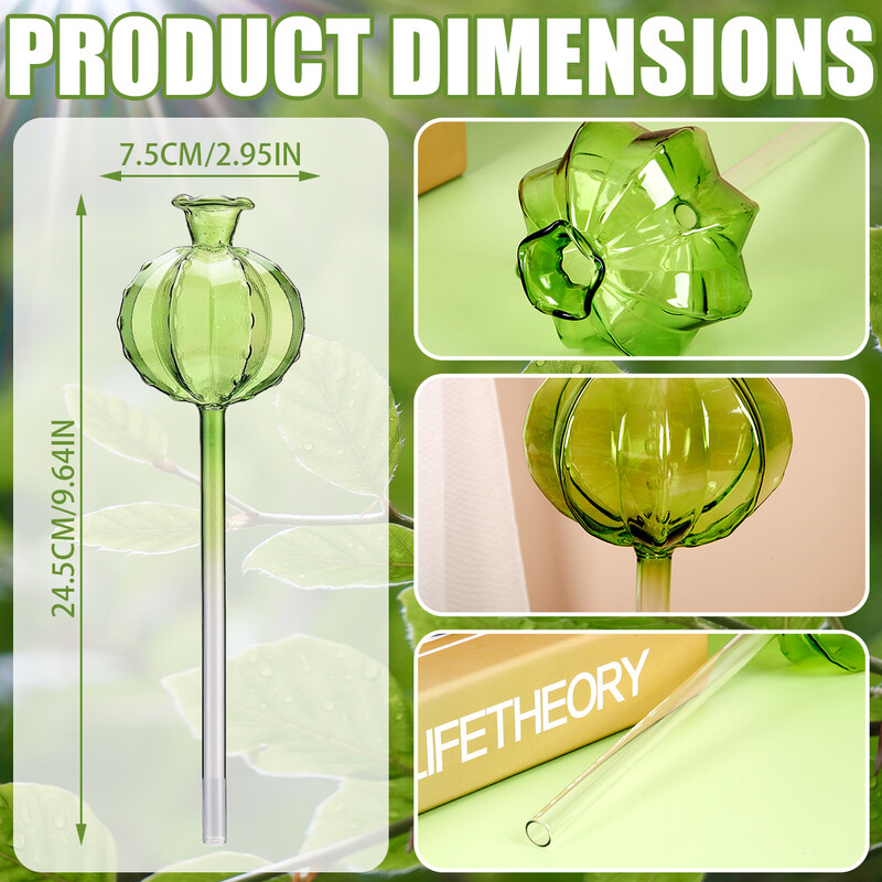 Ziedu laistīšanas ierīce Sfēriska stikla lodīšu augu laistīšanas globusi Automātiska dārza puķu podu pilināmās apūdeņošanas ierīces bumba