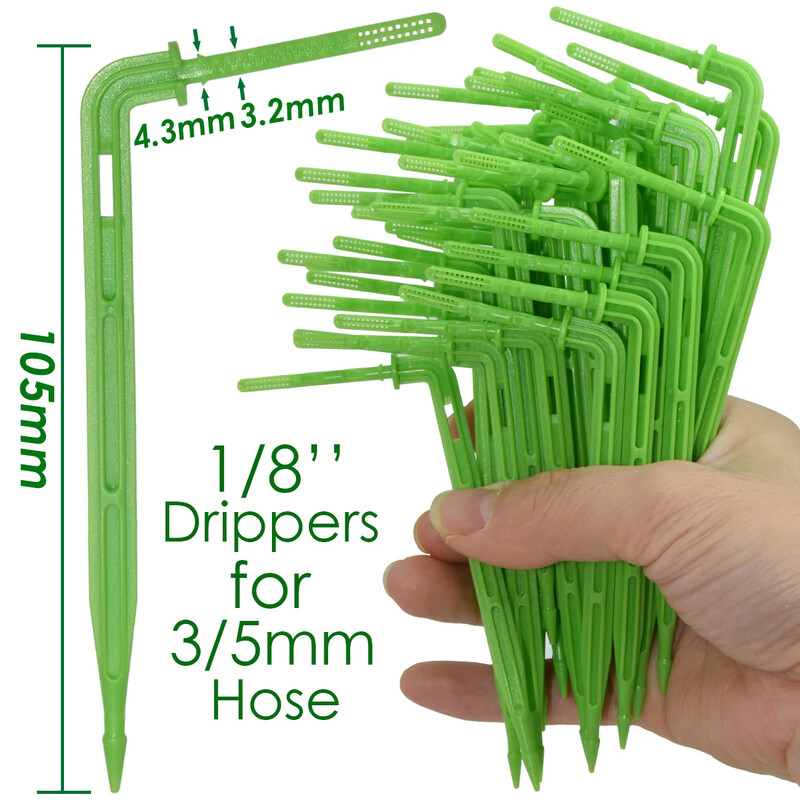 KESLA siltumnīcas pilienveida apūdeņošana 2 virzienu 3/5 mm pilināmā bultiņa raidītāja automātiskā laistīšanas sistēma podu stādu zāliena dārzam 10/20 komplekts