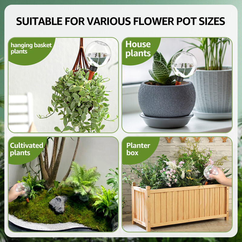 Kuglice za automatsko navodnjavanje od 2 komada, uređaj za kuglice za cvijeće, sustav za navodnjavanje, sustav za navodnjavanje, uložak za sadnju 500 ml