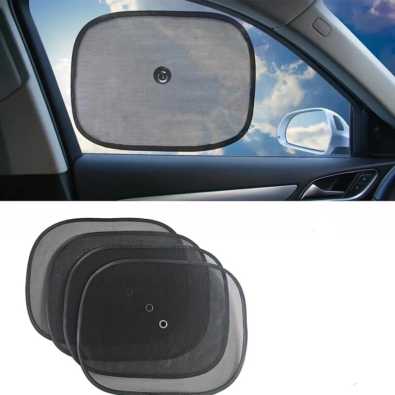 2 gab. Automašīnas loga abažūrs sānu logam Auto Supplies Tīkla saulessargu komplekts Elpojošs automašīnas sauļošanās loga saulessargs