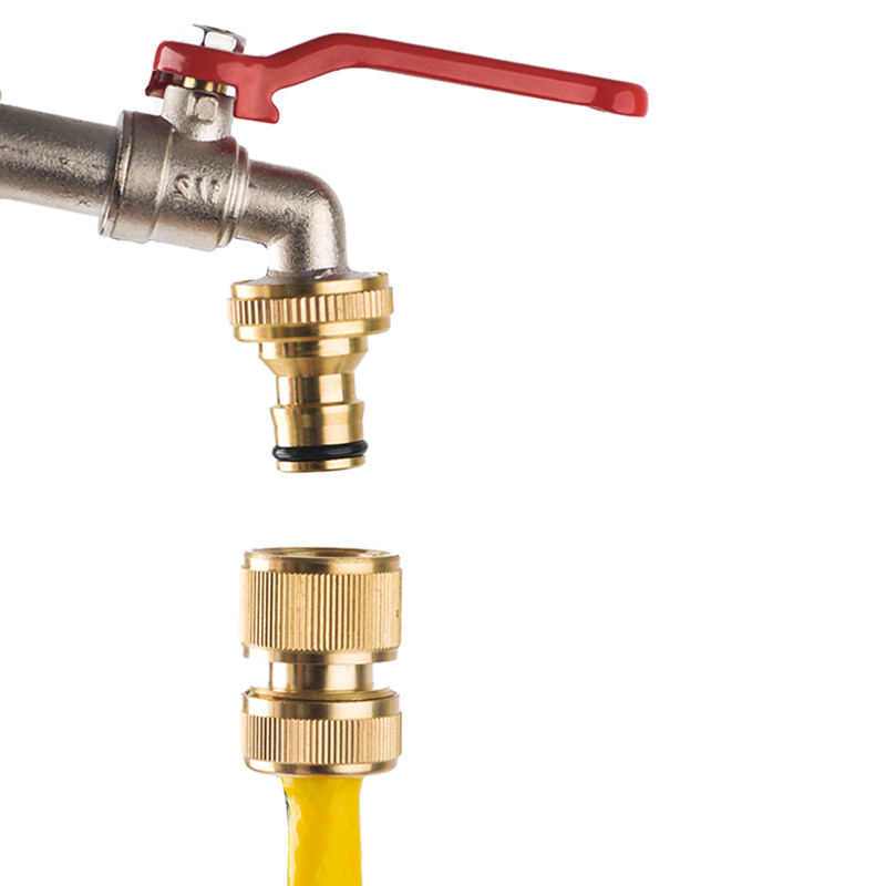 1 komplekts dārza šļūtenes ātrā savienojuma ūdens šļūtenes savienotājelements, 3/4 collas 1/2 collas misiņa BSP iekšējais un vīrišķais savienotājs