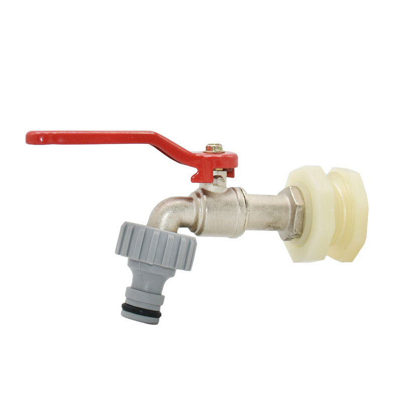 IBC jaucējkrāna adapteris S60x6 uz 16 mm nipelis ātrā savienotāja krāns 1000 litru tonnu mucas sakausējuma dārza šļūtenei