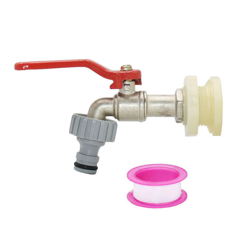 IBC jaucējkrāna adapteris S60x6 uz 16 mm nipelis ātrā savienotāja krāns 1000 litru tonnu mucas sakausējuma dārza šļūtenei