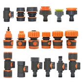 Dārza šļūtenes ātrais savienotājs 1/2 3/4 1 collas cauruļu savienotāja apturēšanas ūdens savienotājs 16/20/32 mm remonta savienojuma apūdeņošanas sistēmas stiprinājums