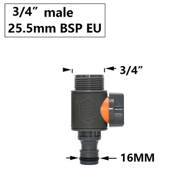 Dārza šļūtenes ātrais savienotājs 1/2 3/4 1 collas cauruļu savienotāja apturēšanas ūdens savienotājs 16/20/32 mm remonta savienojuma apūdeņošanas sistēmas stiprinājums