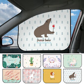 Magnetna zavjesa za automobil na prozoru automobila Pokrivač za suncobran Crtani univerzalni bočni prozor za suncobran UV zaštita za djecu, bebe, djecu