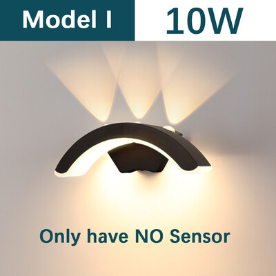 LED-es kültéri fali lámpa fali lámpa mozgásérzékelő 85-265V 16W10W vízálló modern beltéri otthoni erkély út tornác kert dekoráció