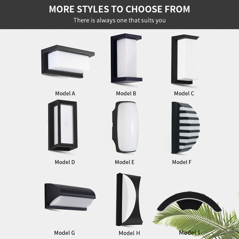 LED-es kültéri fali lámpa fali lámpa mozgásérzékelő 85-265V 16W10W vízálló modern beltéri otthoni erkély út tornác kert dekoráció