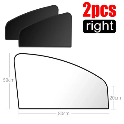 Magnetski bočni prozor automobila Suncobran Unutarnja zaštita od UV zračenja Mrežaste crne zavjese Potpuno zatamnjena folija Srebrna traka za prozor automobila