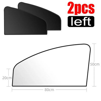 Magnetski bočni prozor automobila Suncobran Unutarnja zaštita od UV zračenja Mrežaste crne zavjese Potpuno zatamnjena folija Srebrna traka za prozor automobila