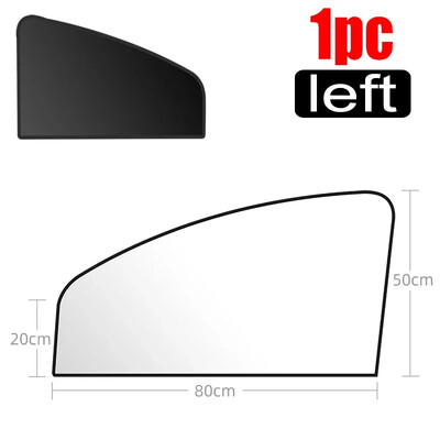 Magnetski bočni prozor automobila Suncobran Unutarnja zaštita od UV zračenja Mrežaste crne zavjese Potpuno zatamnjena folija Srebrna traka za prozor automobila