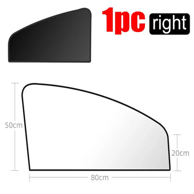 Magnetski bočni prozor automobila Suncobran Unutarnja zaštita od UV zračenja Mrežaste crne zavjese Potpuno zatamnjena folija Srebrna traka za prozor automobila