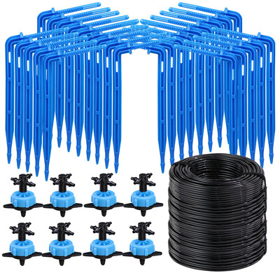 20M 2L 4L 8L 3/5mm λάστιχο στάγδην άρδευση Κιτ 2Way Dropper Irrigation for Garden Pot Plants Σύστημα ποτίσματος εξοικονόμησης θερμοκηπίου