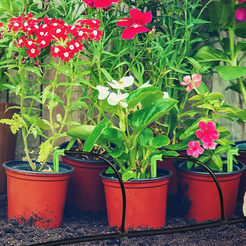 20M 2L 4L 8L 3/5mm crijevo za navodnjavanje kap po kap Komplet za navodnjavanje s 2 smjera kapaljkom za vrtne lončanice Sustav za navodnjavanje koji štedi staklenik
