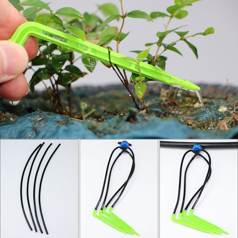 2L/4L/8L vrtni sustav za automatsko navodnjavanje Staklenik Komplet za navodnjavanje travnjaka kap po kap 3/5 mm 4-smjerni odašiljač sa strelicom za kapanje Biljka u saksiji