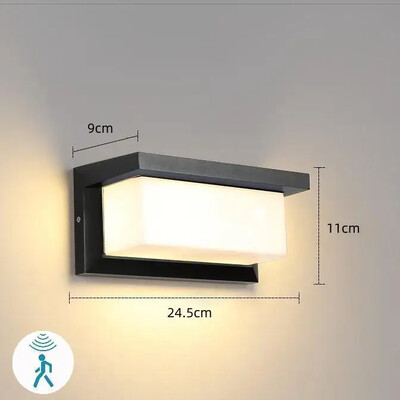 LED āra gaismas kustības sensors āra sienas gaisma ūdensizturīgs IP65 ielu lampa dārza apgaismojums āra sienas lampa āra apgaismojums