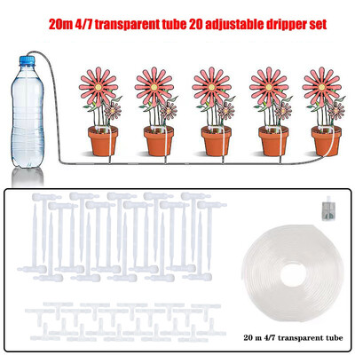 Vrt Podesivi ventil Komplet za navodnjavanje kap po kap Uređaj za navodnjavanje biljaka u saksiji 4/7 mm Cijev za zalijevanje Štedljivi mikro kapalj Staklenik