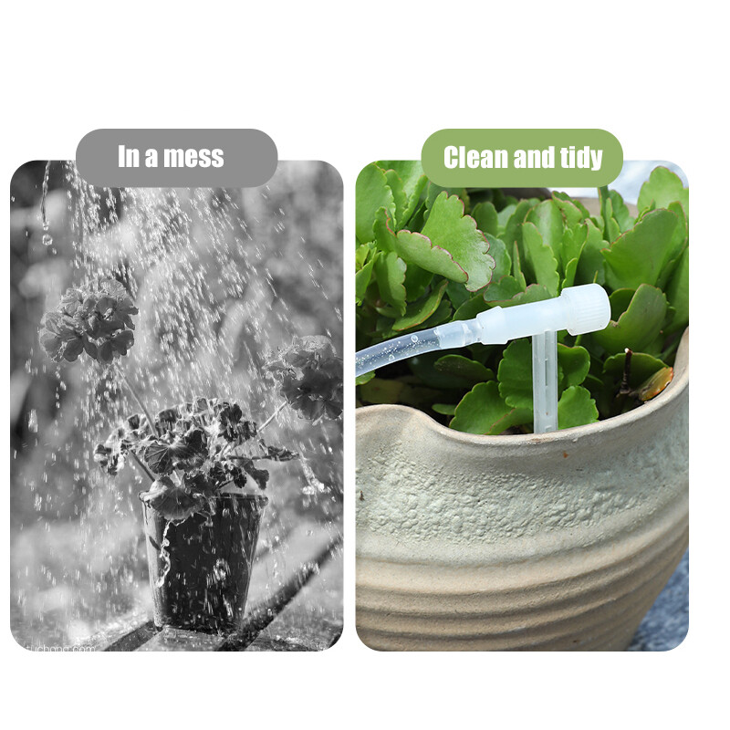Vrt Podesivi ventil Komplet za navodnjavanje kap po kap Uređaj za navodnjavanje biljaka u saksiji 4/7 mm Cijev za zalijevanje Štedljivi mikro kapalj Staklenik