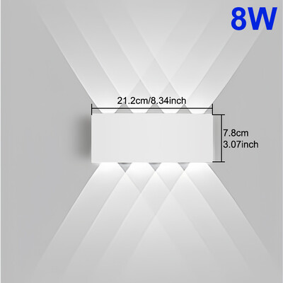 LED zidna svjetiljka Vodootporna vanjska rasvjeta 4W 6W 8W 10W AC85-265V gore i dolje prema rasvjeti unutarnje rasvjete Dekor noćne lampe