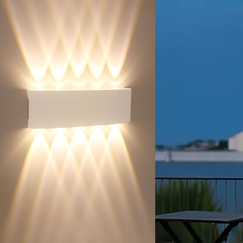 LED zidna svjetiljka Vodootporna vanjska rasvjeta 4W 6W 8W 10W AC85-265V gore i dolje prema rasvjeti unutarnje rasvjete Dekor noćne lampe