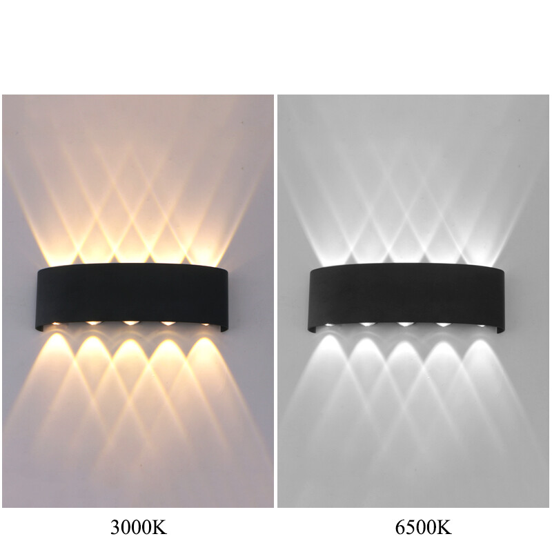 LED zidna svjetiljka Vodootporna vanjska rasvjeta 4W 6W 8W 10W AC85-265V gore i dolje prema rasvjeti unutarnje rasvjete Dekor noćne lampe