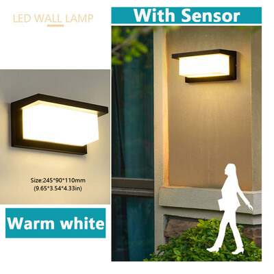 LED zidne svjetiljke Radarski senzor kretanja AC85-265V 16W/30W ABS vodootporan za unutarnje uređenje vrta vanjske zidne svjetiljke za stazu na trijemu