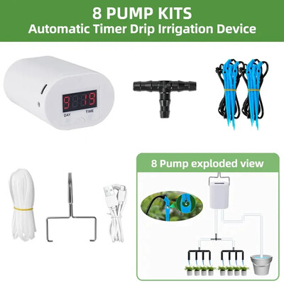 2/8/16 Glavna automatska pumpa za navodnjavanje Komplet kontroler Cvjetne biljke Kućna prskalica Uređaj za navodnjavanje kap po kap Pumpa Alat za zalijevanje vrta