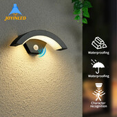 Moderna āra ūdensnecaurlaidīga sienas lampa Cilvēka ķermeņa indukcijas lampa Veranda Dārza lampas Alumīnija mājas apgaismojums Dekoratīvie sienas lukturi