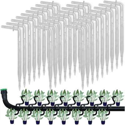 KESLA 50tk 1/4`` painutav tilguti emitter 4/7 mm küünarnuk Nool Tilk Kastmine Kastmine Aed Potipõhine mikrotilguti kasvuhoone