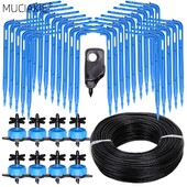 Siltumnīcas pilienveida apūdeņošanas 4-virzienu 3/5mm pilināmā bultiņa 2-virzienu raidītāja apūdeņošanas sistēma podiņdārza zālienam