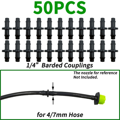 OASIS 50PCS Bend Arrow Dripper Mikro pilināmā apūdeņošanas komplekts emitētāji 3/5 mm šļūtenēm Dārza laistīšanas taupīšanas mikro pilināmā siltumnīcai