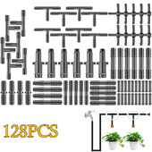 128 vnt lašelinio laistymo sistemos vandens žarnos jungtis sodo laistymo sistema šiltnamiui, kiemui, vejai, augalų paskirstymo vamzdžiams