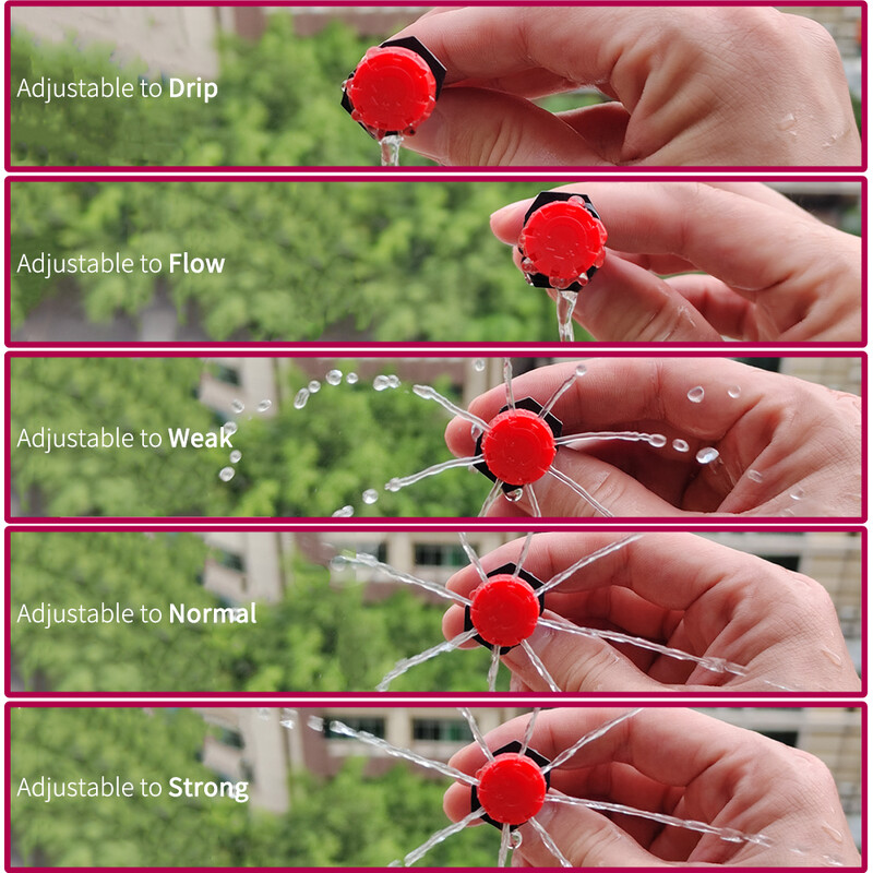 Šiltnamio efektą sukeliančių 15M-30M „pasidaryk pats“ lašelinio laistymo sistemos automatinio laistymo sodo žarnos mikro lašelinio laistymo rinkiniai su reguliuojamais lašintuvais
