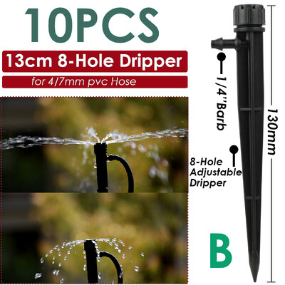 Sprycle 5-10 vnt sodo laistymo laistymo purkštuvai mikro purškimo 1/4 colio purkštukais su kuolu savaiminio laistymo sistemos šiltnamiui